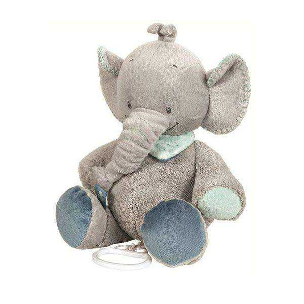 عروسک موزیکال فیل nattou رنگ طوسی