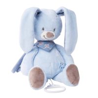 عروسک موزیکال خرگوش آبی کوچک nattou