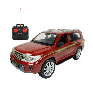 ماشین اسباب بازی کنترلی تویوتا لندکروز زرشکی 1:12 Model Car