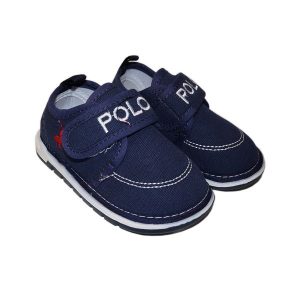 پاپوش نوزادی سوتی Polo چسبی سورمه ای مسترشوز Mrshoes مدل A-5