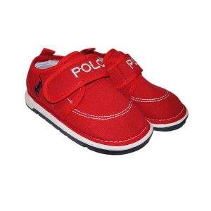 پاپوش نوزادی سوتی Polo چسبی قرمز مسترشوز Mrshoes مدل A-5