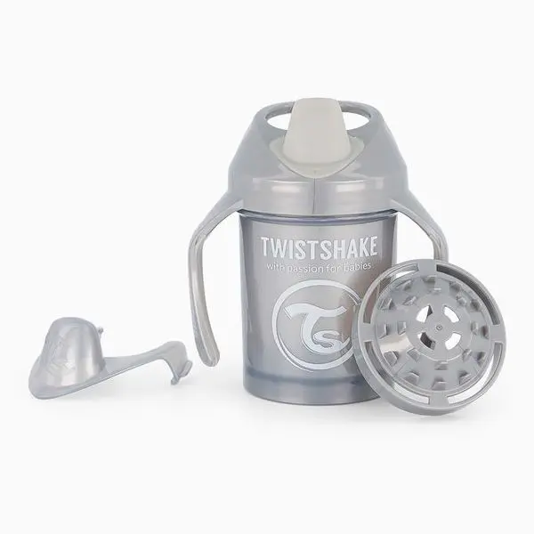 لیوان آموزشی دسته دار 230 میل طوسی پاستل تویست شیک Twistshake