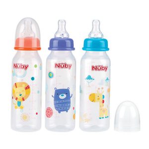 شیشه شیر طلقی 240 میل نابی مدل Nuby NV03004