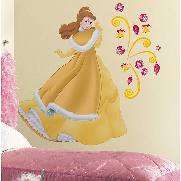 استیکر دیوار اتاق کودک RoomMates مدل Disney Princess Belle Holiday Add On