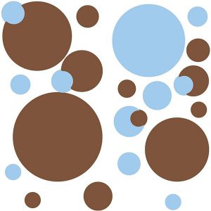 استیکر دیوار اتاق کودک RoomMates مدل Just Dots Blue and Brown