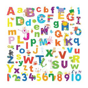 استیکر دیوار اتاق کودک مدل Lazoo Alphabet