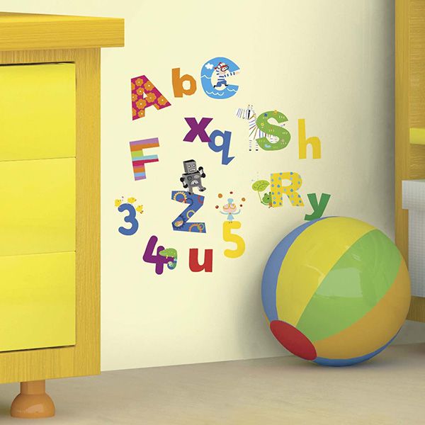 استیکر دیوار اتاق کودک مدل Lazoo Alphabet