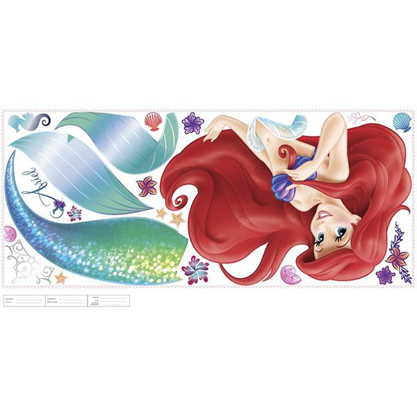 استیکر دیوار اتاق کودک RoomMates مدل Little Mermaid Ariel