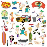 استیکر دیوار اتاق کودک RoomMates مدل Phineas and Ferb