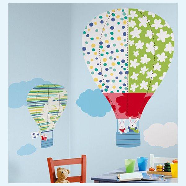 استیکر دیوار اتاق کودک RoomMates مدل Hot Air Balloons