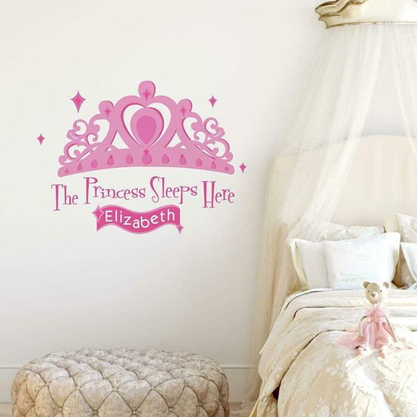 استیکر دیوار اتاق کودک RoomMates مدل Princess Sleeps Here