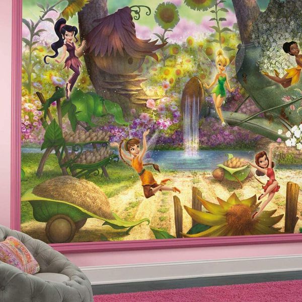 استیکر دیوار اتاق کودک با اسپری RoomMates مدل Disney Fairies Pixie Hollow