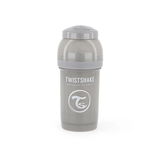 شیشه شیر ۱۸۰ میل طوسی پاستل تویست شیک Twistshake