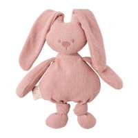 عروسک آغوشی خرگوش لاپیدو صورتی طرح بافت نتو Nattou