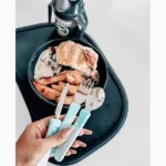 ست قاشق،چنگال و کارد استیل آبی پاستل تویست شیک Twistshake