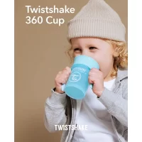 لیوان آموزشی ۳۶۰ درجه آبی پاستل تویست شیک Twistshake