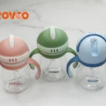 لیوان آبمیوه خوری نی دار دسته دار 360 درجه 240 میل رووکو rovco