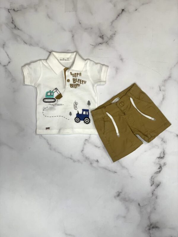 ست تیشرت و شلوارک طرح تراکتور لئو کینگ leo king - Image 1