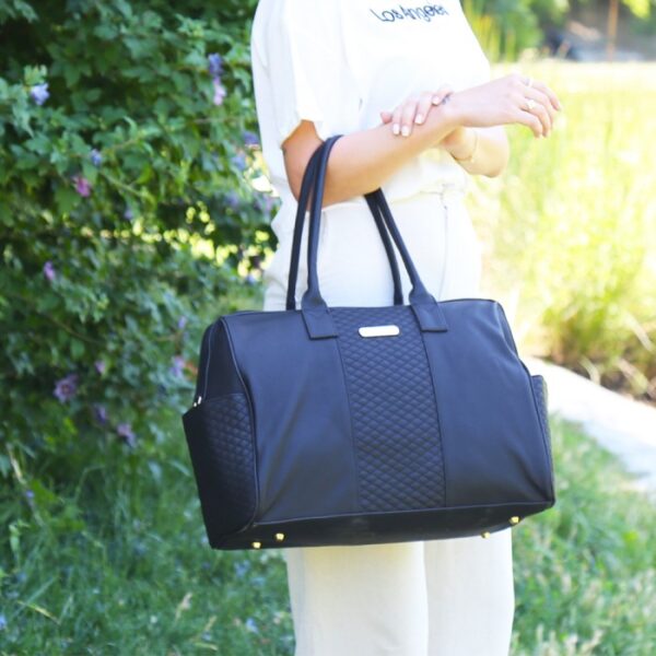 ساک لوازم سه تیکه چرم M & Y  اورجینال سرمه ای - Image 1